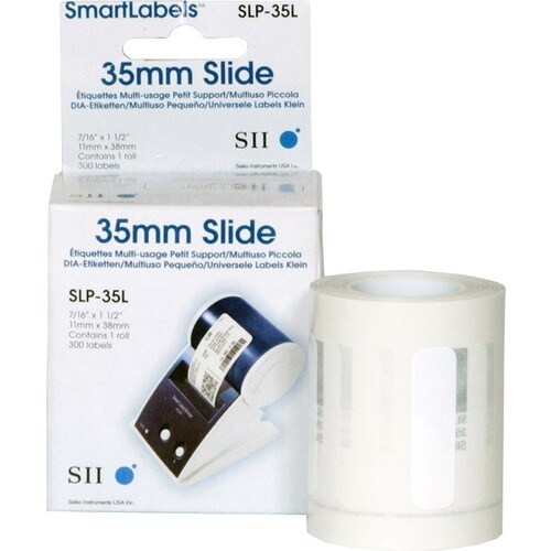 Seiko SLP-35L Rótulo multiuso - 11 mm Width x 38 mm Comprimento - Permanente Adesivo - Retângulo - Térmico direto - Branco