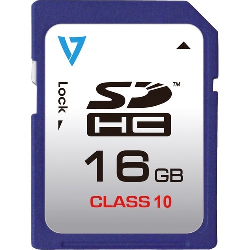 V7 16 GB Class 10 SDHC - 1 - 20 MB/s Leitura - 10 MB/s Gravar