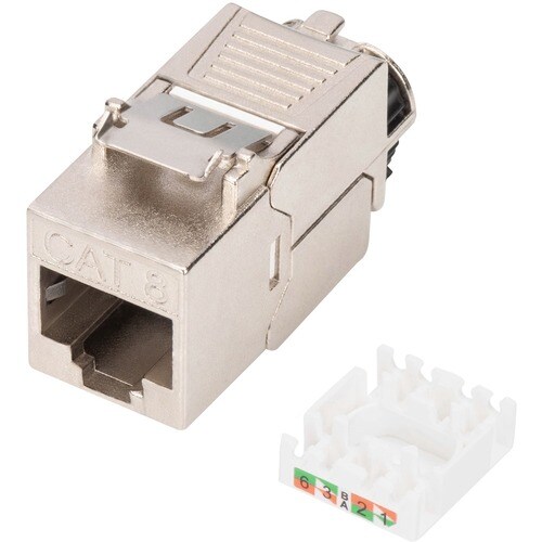 Digitus Nickel Plated Network Connector - 1 - 1 x RJ-45 Female Keystone - Shielding