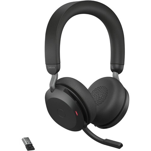 Jabra Evolve2 75 Wireless On-ear Stereo Headset - USB-A - Unified Communication - Black - Binaural - Ear-cup - 3000 cm - B
