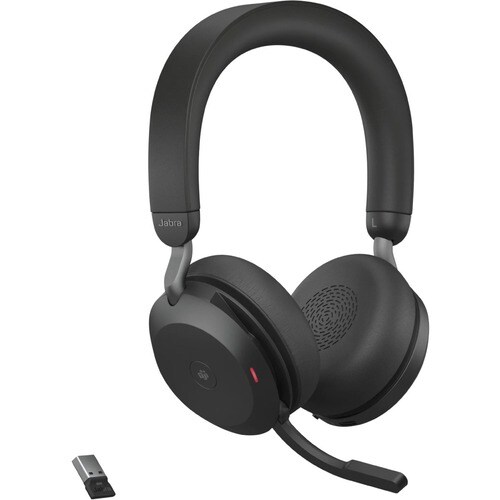 Jabra Evolve2 75 Wireless On-ear Stereo Headset - USB-A - For MS Teams - Black - Binaural - Ear-cup - 3000 cm - Bluetooth 