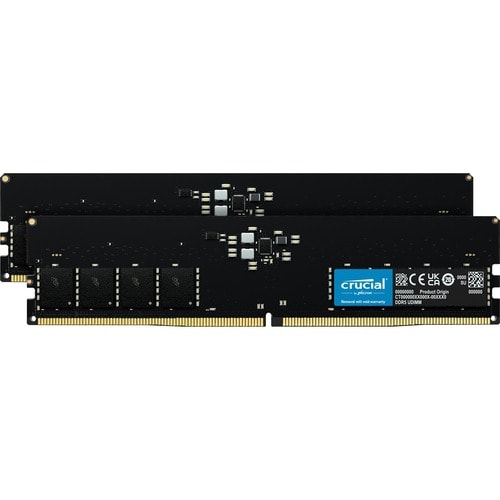 Crucial 64GB (2 x 32GB) DDR5 SDRAM Memory Kit - For Motherboard, Desktop PC - 64 GB (2 x 32GB) - DDR5-4800/PC5-38400 DDR5 