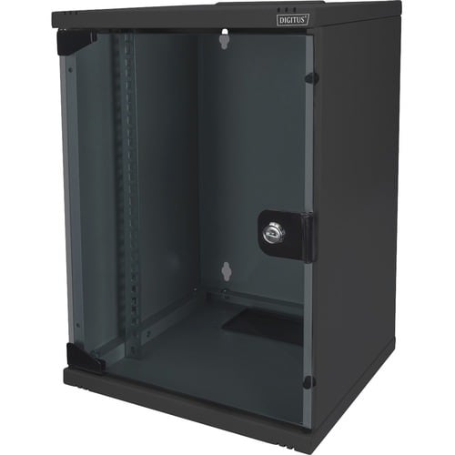 Digitus 9U Wandmontierbar Geschlossener Schrank Rackschrank für Networking, LAN-Schalter, Patchfeld - 254 mm Rack Width - 