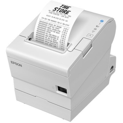 Epson TM-T88VII Direct Thermal Printer - Monochrome - Wall Mount - Receipt Print - Ethernet - USB - USB Host - EU - With C