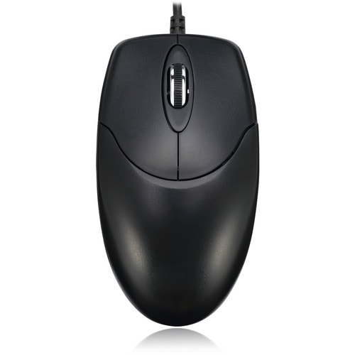 Adesso HC-3003US Mouse - USB - Optical - 3 Button(s) - Black - 1 Each - Cable - 1000 dpi - Scroll Wheel - Symmetrical