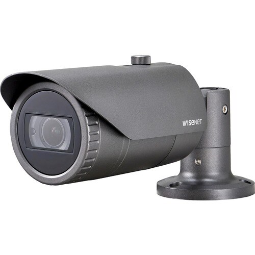 Wisenet QNO-6082R1 2 Megapixel HD Network Camera - Color - Bullet - Dark Gray - 98.43 ft Infrared Night Vision - H.264, MJ