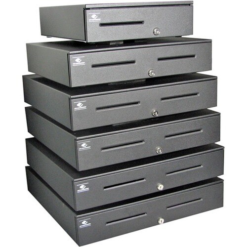 apg Series 4000 Cash Drawer - 5 Bill - 8 Coin - 2 Media Slot - Aço, Plástico - Preto - 107 mm Altura x 457 mm Largura x 42