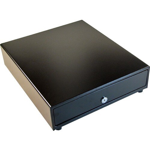 apg Genesis 1616 Cash Drawer - 4 Bill - 8 Coin - USB - Aço inoxidável, Plástico - Preto - 109.2 mm Altura x 411.5 mm Largu