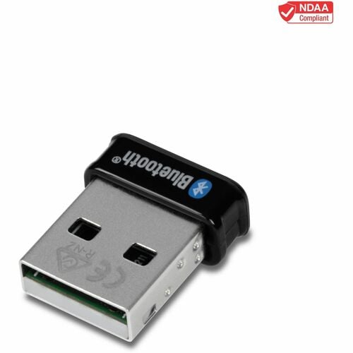 TRENDnet TBW-110UB Bluetooth 5.0 Single Band Bluetooth Adapter for Computer/Keyboard/Headset - USB 2.0 - 2.48 GHz ISM - Ex