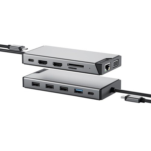 Alogic DV3 Universal Triple Display Docking Station - for Notebook - Memory Card Reader - SD - 100 W - USB Type A, USB Typ