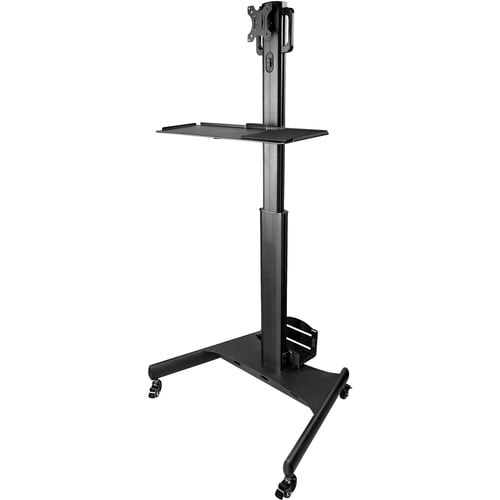 StarTech.com Mobile Trolley - 9.98 kg Load Capacity - Steel - 645.2 mm Length x 850.9 mm Width - Black
