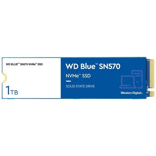 Unità stato solido Western Digital Blue SN570 WDS100T3B0C - M.2 2280 Interno - 1 TB - PCI Express NVMe (PCI Express NVMe 3