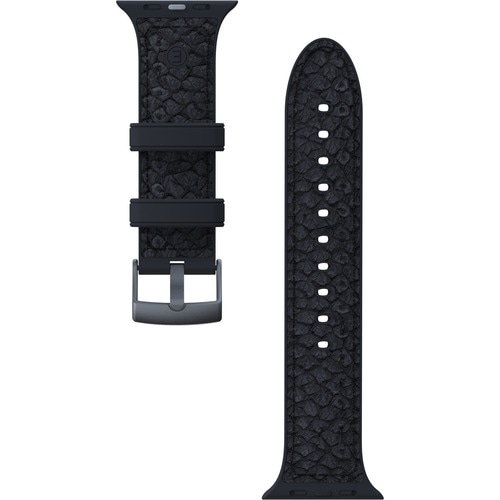 Njord Vindur SL14110 Smartwatch-Band - 1 - Schnalle Aufsatz - Grau - Silikon, Edelstahl, Veganes Kunstleder, Lachsleder