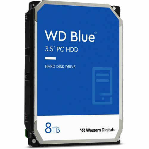 WD Blue WD80EAZZ 8 TB Hard Drive - 3.5" Internal - SATA (SATA/600) - Desktop PC Device Supported