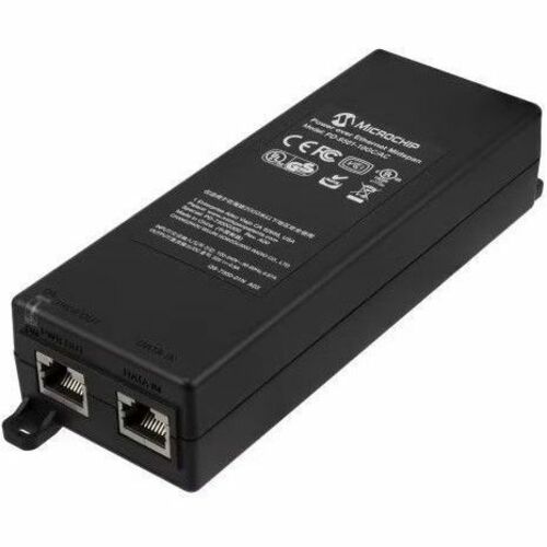 Microchip PD-9501-10GC PoE Injector with power cord - 120 V AC, 230 V AC Input - 1 x Ethernet Input Port(s) - 1 x RJ-45 Ou
