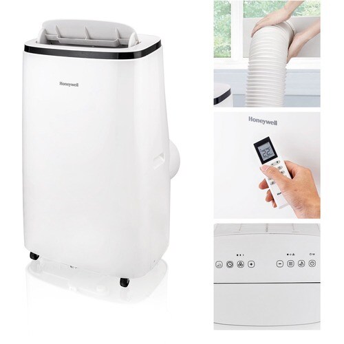 Honeywell HJ4CESWK9 Portable Air Conditioner - Cooler - Dehumidifier - 14000 BTU - 700 Sq. Ft. Coverage - Auto-evaporation