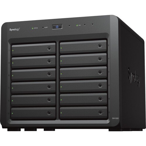 Synology Laufwerksgehäuse Serial Attached SCSI (SAS), SATA - Mini-SAS HD Host Interface Desktop - Hot-Swapping-fähige Eins
