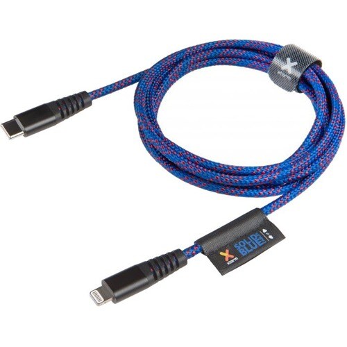 Xtorm Solid Blue 2 m Lightning/USB-C Datentransferkabel für iPhone, iPad, iPod, iPad Pro, MAC, Ladegerät - 1 - Blau, Rot