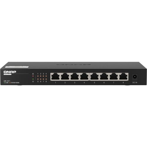 Switch Ethernet QNAP QSW-1108-8T 8 Porte - 2.5 Gigabit Ethernet - 2.5GBase-T - 2 Layer supportato - 18 W Consumo energetic