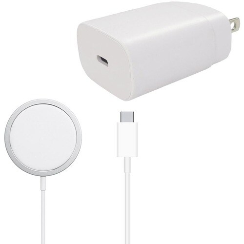 4XEM 25W MagSafe Charging Kit - White - Compatible with iPhone 15 - iPhone 15 Plus + iPhone 15 Pro - iPhone 15 Pro Max