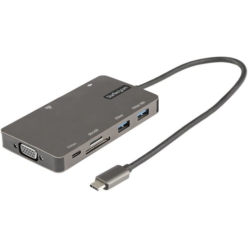 StarTech.com Docking Station - for Notebook/Tablet/Monitor - Memory Card Reader - SD, microSD - 100 W - USB 3.1 (Gen 1) Ty