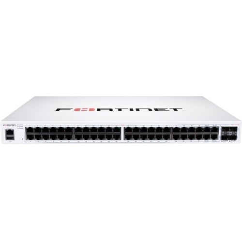 Fortinet FortiSwitch FS-148F-FPOE Ethernet Switch - 48 Ports - Manageable - 2 Layer Supported - Modular - 895.70 W Power C