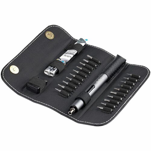 StarTech.com Set di cacciaviti elettrici di precisione a 20 punte - Kit di cacciaviti a batteria portatile/mini - magnetic