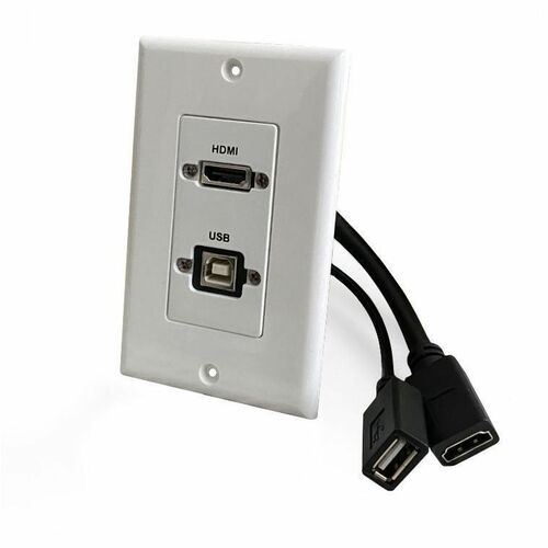 Comprehensive Faceplate - 2 x Total Number of Socket(s) - 1-gang - Wall Mount - White - Acrylonitrile Butadiene Styrene (A