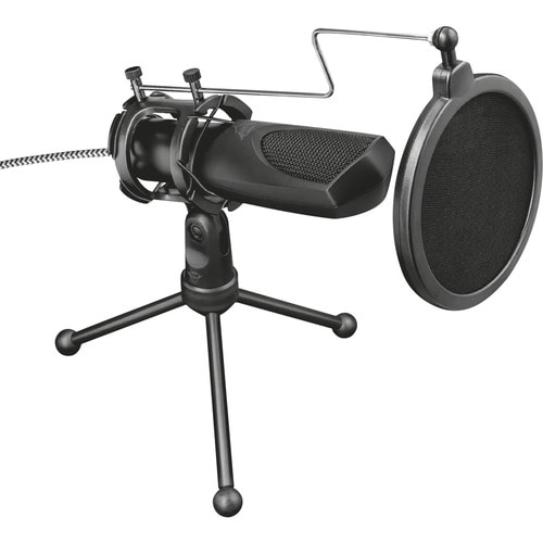Trust Gaming GXT 232 Mantis Micro Streaming USB, Microphone Professionel avec Trépied et Filtre Anti-Pop, Micro Gamer pour