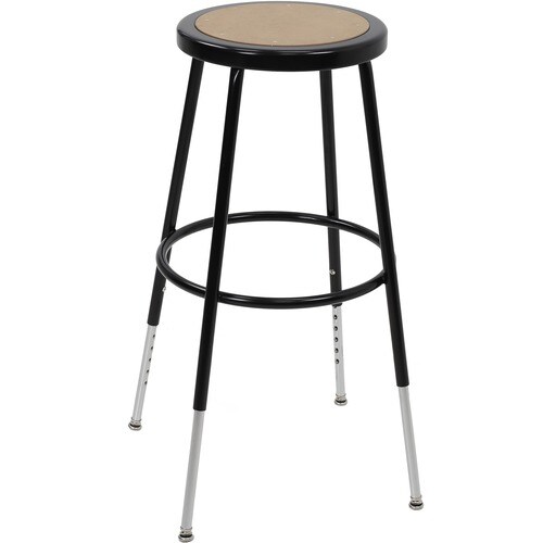 Ergotron Counter Stool - Adjustable Seat - 625.60 mm to 825.50 mm High - Fiberboard Seat - Steel Frame - Four-legged Base 