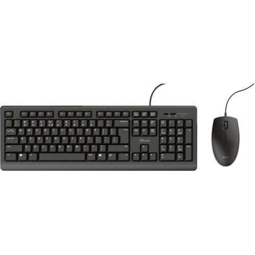 Trust Primo Gaming Keyboard & Mouse - QWERTY - English (UK) - USB Cable Keyboard - Keyboard/Keypad Color: Black - USB Cabl