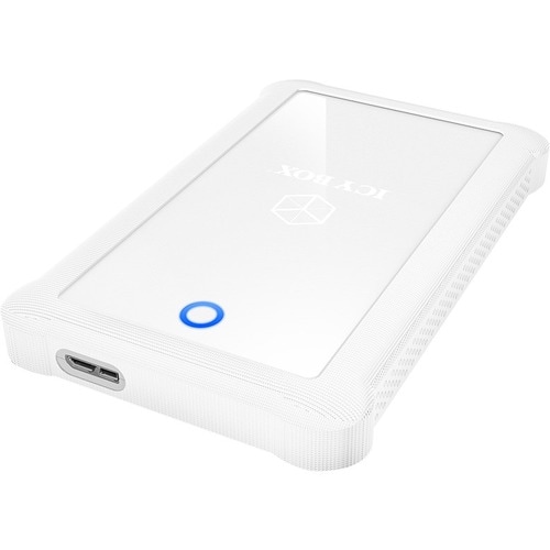 ICY BOX IB-233U3-WH Drive Enclosure - USB 3.0 Host Interface External - White - 1 x Total Bay - 1 x 2.5" Bay - Plastic