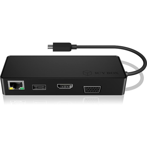 ICY BOX IB-DK4033-CPD USB Type C Docking Station for Notebook - 1 x USB Ports - 1 x USB 3.0 - Network (RJ-45) - HDMI - VGA