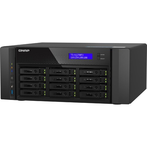 QNAP TS-h1290FX-7232P-64G 12 x Total Bays SAN/NAS Storage System - 5 GB Flash Memory Capacity - AMD EPYC Octa-core (8 Core