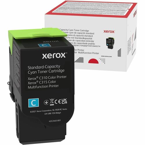 Xerox Original Standard Yield Laser Toner Cartridge - Single Pack - Cyan - 1 / Pack - 2000 Pages