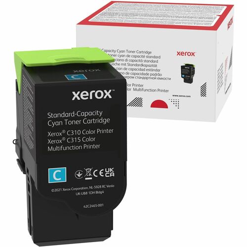 Xerox Original Standard Yield Laser Toner Cartridge - Single Pack - Cyan - 1 / Pack - 2000 Pages