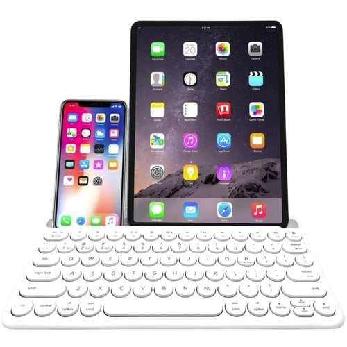 Macally BTTABKEYBAT Series- Multi Device Portable Bluetooth Wireless Keyboard - Wireless Connectivity - Bluetooth - 78 Key