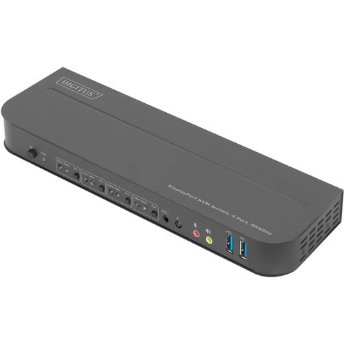 Digitus DS-12890 KVM Switchbox - 4 Computer(s) - 2 Local User(s) - 4096 x 2160 - 50 Hz, 60 Hz - 8 x USB - USB 2.0 - 1 x HD