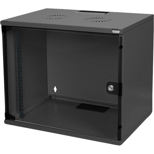 Digitus SoHo 7U Wandmontierbar Geschlossener Schrank Rackschrank für Telekommunikation - 482,60 mm Rack Width - Schwarz - 