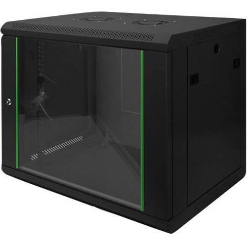 Digitus Dynamic Basic 9U Wandmontierbar Rackschrank für LAN-Schalter, Patchfeld - 482,60 mm Rack Width x 365 mm Rack Depth