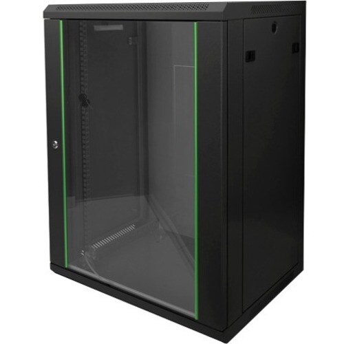 Digitus Dynamic Basic 16U Wandmontierbar Rackschrank für LAN-Schalter, Patchfeld - 482,60 mm Rack Width x 365 mm Rack Dept