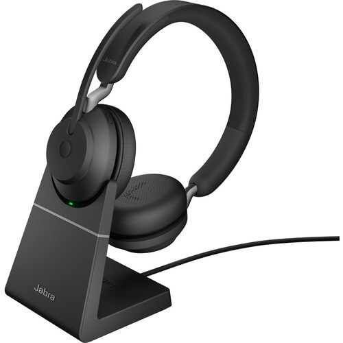 Jabra Evolve2 65 无线 头戴式 立体声 耳机 - 黑 - 双声道 - 上耳式 - 蓝牙 - A 型 USB
