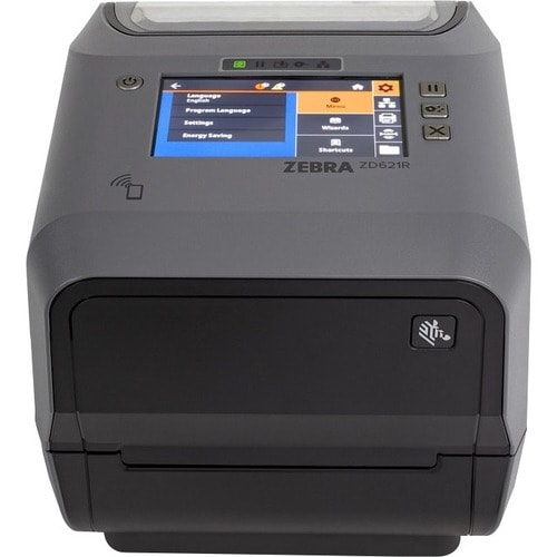 Zebra ZD621R Desktop Thermal Transfer Printer - Monochrome - Label/Receipt Print - USB - USB Host - Serial - 4.3" LCD Disp