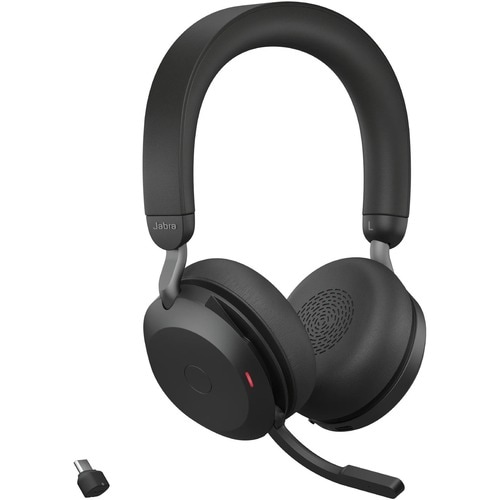 Jabra Evolve2 75 Wireless On-Ear Headset - USB-C - Unified Communication Optimised - No Charging Stand