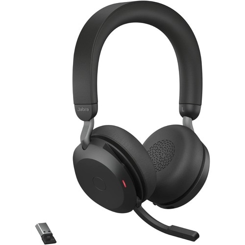Jabra Evolve2 75 Wireless On-Ear Headset - USB-A - Unified Communication Optimised - No Charging Stand
