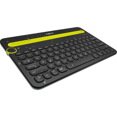 Logitech K480 键盘 - 无线 连接 - 黑 - 蓝牙 - 10 m - 计算机, 平板, 手机, 笔记本电脑 - PC, Mac - AAA 支持的电池尺寸