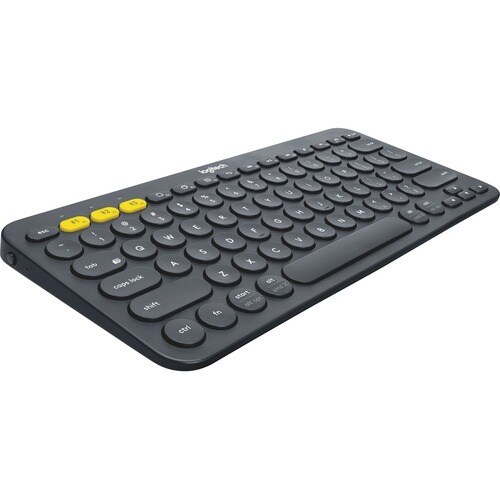 Logitech K380 键盘 - 无线 连接 - 黑 - 蓝牙 - 3 - 10 m - 首页, 后面 热键 - 铬操作系统 - 计算机, 智能电话, iPad mini, Apple TV - PC, Mac - AAA 支持的电池尺寸