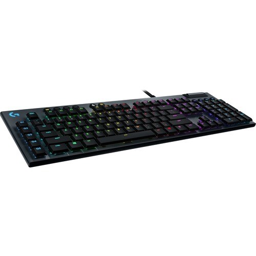 Logitech G G813 游戏键盘 - 电缆 连接 - USB 接口 - 英文 - 黑 - 机械 按键开关 - G 键, 可调亮度, 轮廓, 游戏模式, 多媒体, 音量控制 热键 - PC, Mac