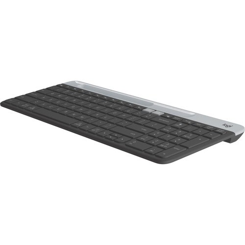 Logitech K580 键盘 - 无线 连接 - 英文（美国） - 灰 - Bluetooth/RF - 10 m - 2.40 GHz - 手机, 台式计算机 - PC, Mac - AAA 支持的电池尺寸
