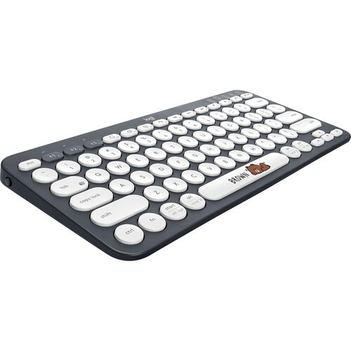 Logitech LINE FRIENDS K380 键盘 - 无线 连接 - 灰 - 蓝牙 - 3 - 10 m - 铬操作系统 - iPad, iPad mini, 平板, 智能电话, iPhone, Apple TV, 笔记本电脑, 台式